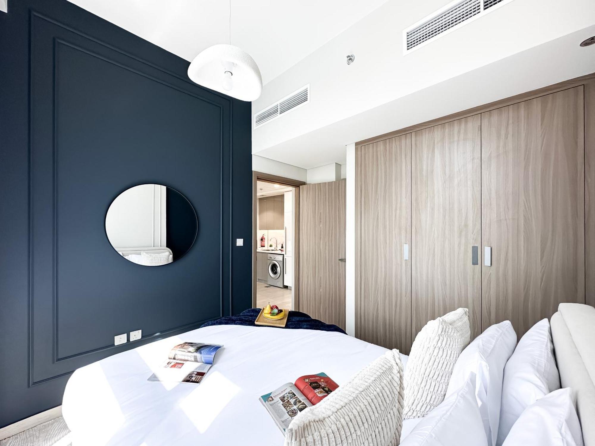 Apartamento Exquisite 2Br Oasis W Pool View In Meydan Dubái Exterior foto