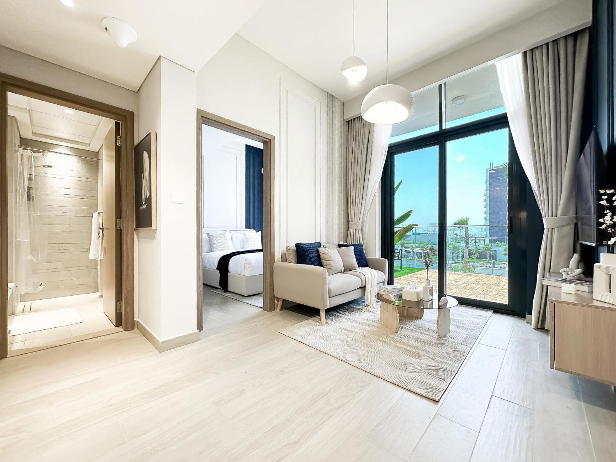 Apartamento Exquisite 2Br Oasis W Pool View In Meydan Dubái Exterior foto